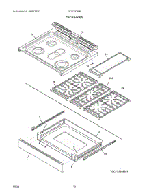 05 - Top / Drawer parts for Electrolux Range GCFG3060BFA from AppliancePartsPros.com
