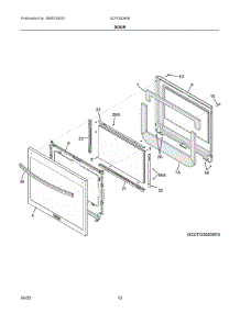 06 - Door parts for Electrolux Range GCFG3060BFA from AppliancePartsPros.com