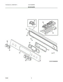 02 - Backguard parts for Electrolux Range GCFG3060BFB from AppliancePartsPros.com