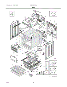 04 - Body parts for Electrolux Range GCFG3070BFA from AppliancePartsPros.com