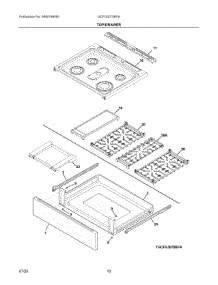 05 - Top / Drawer parts for Electrolux Range GCFG3070BFA from AppliancePartsPros.com