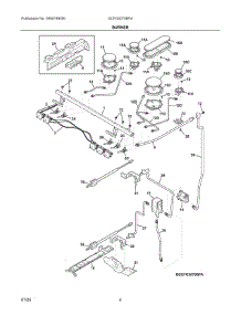 03 - Burner parts for Electrolux Range GCFG3070BFA from AppliancePartsPros.com