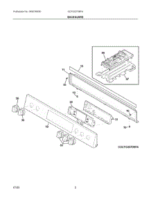 02 - Backguard parts for Electrolux Range GCFG3070BFA from AppliancePartsPros.com