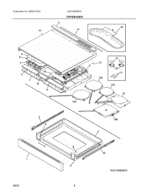04 - Top / Drawer parts for Electrolux Range GCFI3060BFA from AppliancePartsPros.com