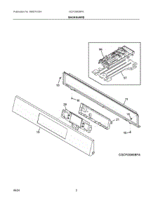 02 - Backguard parts for Electrolux Range GCFI3060BFA from AppliancePartsPros.com