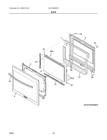 05 - Door parts for Electrolux Range GCFI3060BFA from AppliancePartsPros.com
