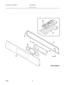 02 - Backguard parts for Electrolux Range GCFI3060BFB from AppliancePartsPros.com