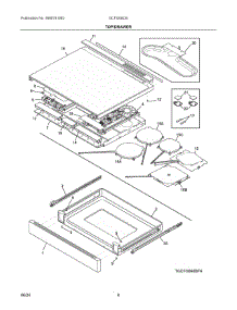 04 - Top / Drawer parts for Electrolux Range GCFI306CBDA from AppliancePartsPros.com