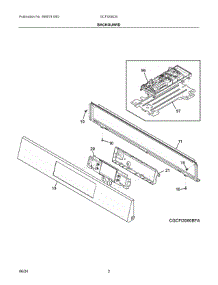 02 - Backguard parts for Electrolux Range GCFI306CBDA from AppliancePartsPros.com