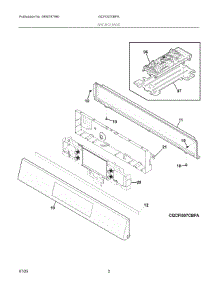 02 - Backguard parts for Electrolux Range GCFI3070BFA from AppliancePartsPros.com