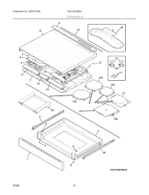 04 - Top / Drawer parts for Electrolux Range GCFI3070BFA from AppliancePartsPros.com