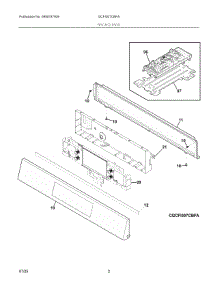 02 - Backguard parts for Electrolux Range GCFI307CBFA from AppliancePartsPros.com