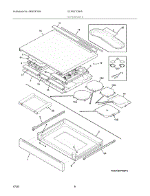 04 - Top / Drawer parts for Electrolux Range GCFI307CBFA from AppliancePartsPros.com