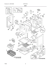 03 - Body parts for Electrolux Range GCRE302CAFD from AppliancePartsPros.com