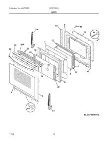 05 - Door parts for Electrolux Range GCRE302CAFD from AppliancePartsPros.com