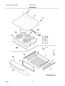 04 - Top / Drawer parts for Electrolux Range GCRE302LAFA from AppliancePartsPros.com
