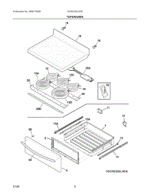 04 - Top / Drawer parts for Electrolux Range GCRE302LAFB from AppliancePartsPros.com