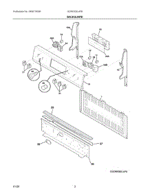 02 - Backguard parts for Electrolux Range GCRE302LAFB from AppliancePartsPros.com