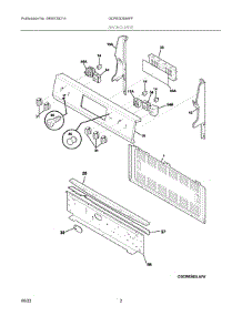 02 - Backguard parts for Electrolux Range GCRE3038AFF from AppliancePartsPros.com