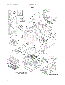 03 - Body parts for Electrolux Range GCRE3060ADB from AppliancePartsPros.com