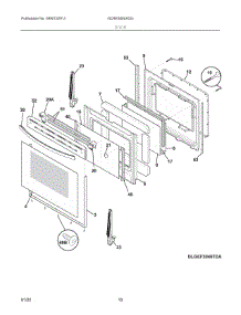 05 - Door parts for Electrolux Range GCRE3060ADG from AppliancePartsPros.com