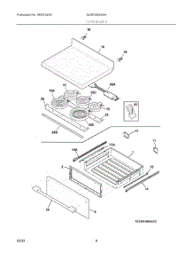 04 - Top / Drawer parts for Electrolux Range GCRE3060ADH from AppliancePartsPros.com