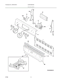 02 - Backguard parts for Electrolux Range GCRE3060ADK from AppliancePartsPros.com