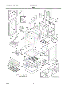 03 - Body parts for Electrolux Range GCRE3060AFB from AppliancePartsPros.com
