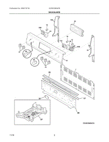 02 - Backguard parts for Electrolux Range GCRE3060AFB from AppliancePartsPros.com