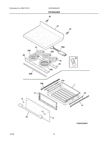 04 - Top / Drawer parts for Electrolux Range GCRE3060AFB from AppliancePartsPros.com