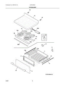 04 - Top / Drawer parts for Electrolux Range GCRE3060AFC from AppliancePartsPros.com