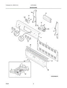02 - Backguard parts for Electrolux Range GCRE3060AFC from AppliancePartsPros.com