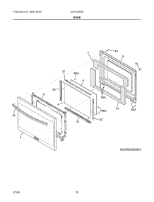 05 - Door parts for Electrolux Range GCRE3060BDA from AppliancePartsPros.com