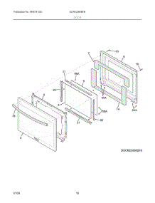 05 - Door parts for Electrolux Range GCRE3060BFB from AppliancePartsPros.com