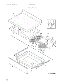 04 - Top / Drawer parts for Electrolux Range GCRE3060BFB from AppliancePartsPros.com