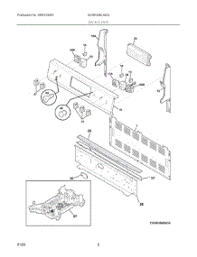 02 - Backguard parts for Electrolux Range GCRE306CADG from AppliancePartsPros.com