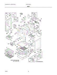 03 - Body parts for Electrolux Range GCRE306CAFA from AppliancePartsPros.com