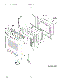 05 - Door parts for Electrolux Range GCRE306CAFG from AppliancePartsPros.com