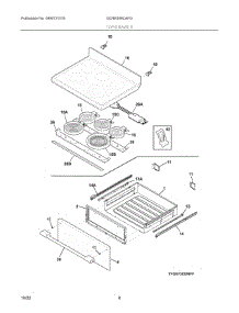 04 - Top / Drawer parts for Electrolux Range GCRE306CAFG from AppliancePartsPros.com