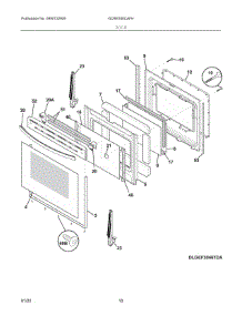 05 - Door parts for Electrolux Range GCRE306CAFH from AppliancePartsPros.com