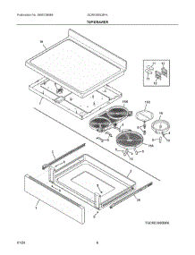 04 - Top / Drawer parts for Electrolux Range GCRE306CBFA from AppliancePartsPros.com
