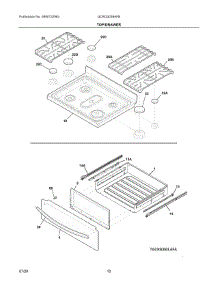 05 - Top / Drawer parts for Electrolux Range GCRG3038AFB from AppliancePartsPros.com