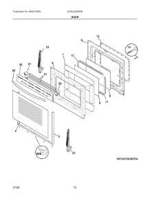 06 - Door parts for Electrolux Range GCRG3038AFB from AppliancePartsPros.com
