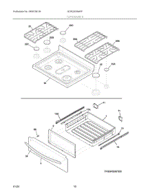 05 - Top / Drawer parts for Electrolux Range GCRG3038AFF from AppliancePartsPros.com