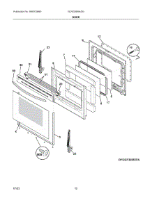 06 - Door parts for Electrolux Range GCRG3060ADG from AppliancePartsPros.com
