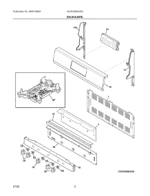 02 - Backguard parts for Electrolux Range GCRG3060ADG from AppliancePartsPros.com