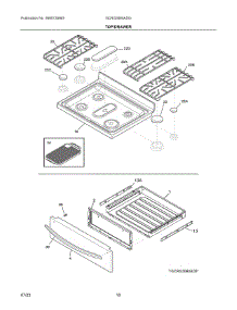 05 - Top / Drawer parts for Electrolux Range GCRG3060ADG from AppliancePartsPros.com