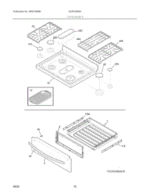 05 - Top / Drawer parts for Electrolux Range GCRG3060ADH from AppliancePartsPros.com