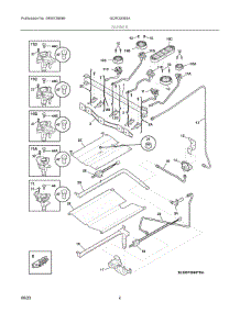 03 - Burner parts for Electrolux Range GCRG3060ADH from AppliancePartsPros.com