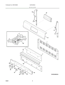 02 - Backguard parts for Electrolux Range GCRG3060ADH from AppliancePartsPros.com